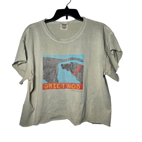 Comfort Colors Tops - Comfort Colors Stephen Huneck Greetings Dog Graphic T-Shirt‎ Large Humor Funny